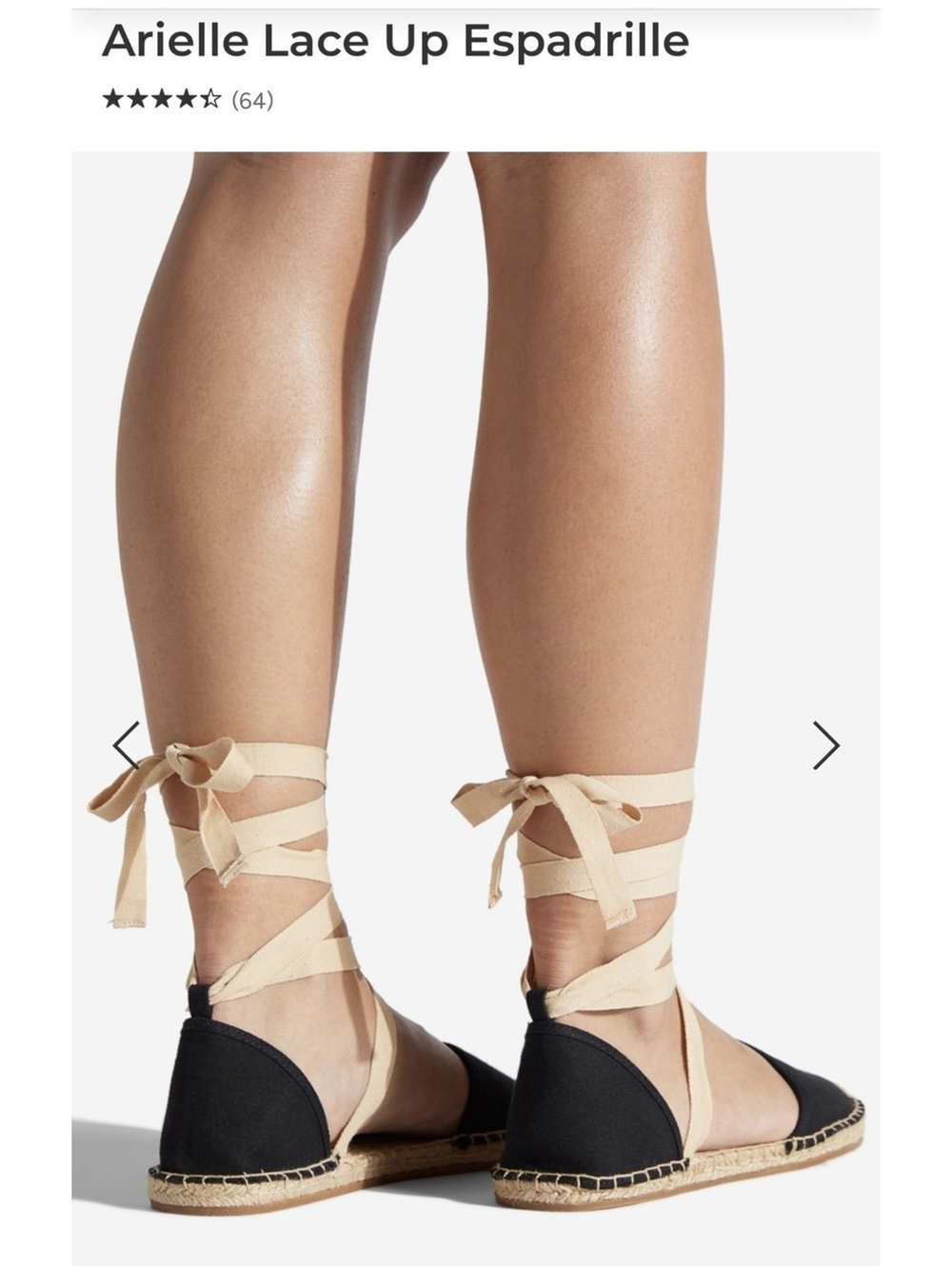 SHOEDAZZLE • Arielle Lace Up Espadrille Flats